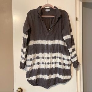 Allen Allen Linen Tie Dye Blouse Size M